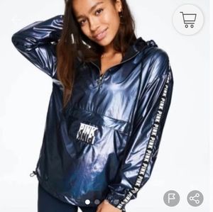 VS PINK METALLIC BLUE ANORAK JACKET